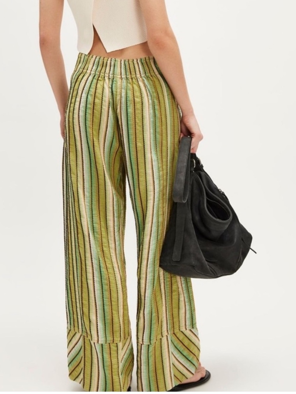 Free People Day's End Linen Striped Pull-On Pants - Picture 4 of 6